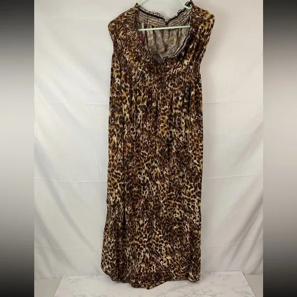 Pure Energy Off The Shoulder Dress Womens Juniors 3 Cheetah Leopard Stretch N‌ - Picture 4 of 7